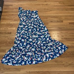 Size 16 Anthropology Floral One Shoulder Dress 👗
